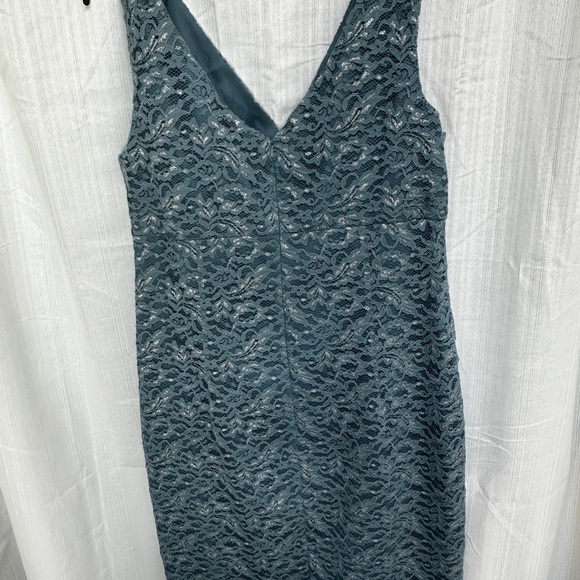 Km Collections Dress Blue Size 16 Women Sleeveless Sheath Paisley Dress Formal - Picture 5 of 5